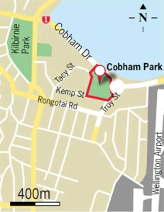 Proposed land for the Indoor Community Sports Centre at Cobham Park